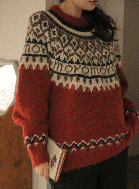 Maternity*Thick Vintage Nordic Loose Knit