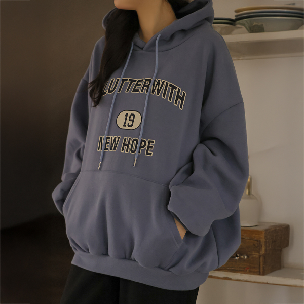 Maternity*Nineteen Sheepskin Loose Fit Hoodie