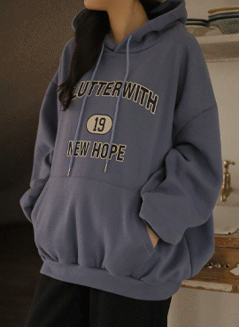 Maternity*Nineteen Sheepskin Loose Fit Hoodie