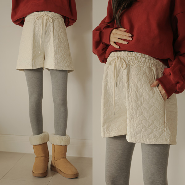 Maternity*Heart Quilted 3/4 Shorts (Early to Middle Childhood/Newborn Moms)