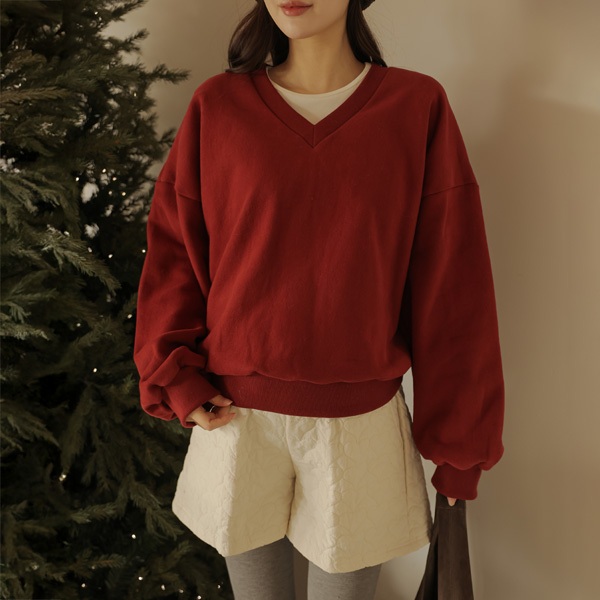 Maternity*Tom V-neck double-breasted man to man