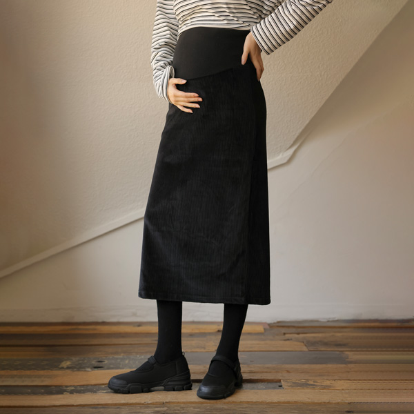 Maternity*Pogni ribbed maternity skirt
