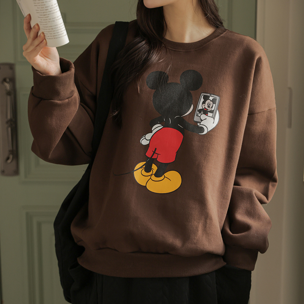 Maternity*Selfie Mickey Loose Fit Man to Man (Disney Authentic)