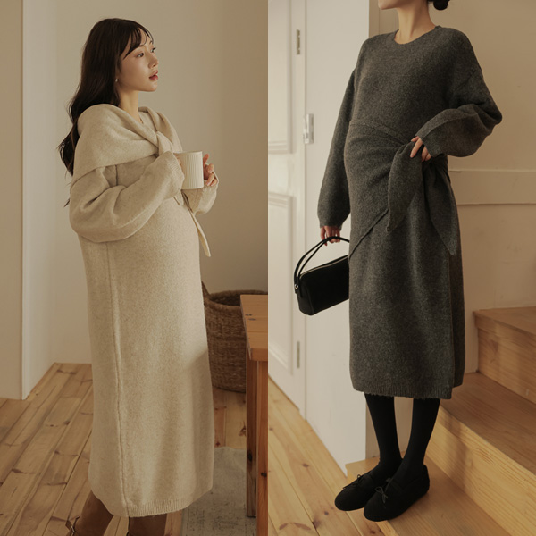 <b>[Popularity Vote #1]</b> Maternity*Back Button Shawl Maternity Dress