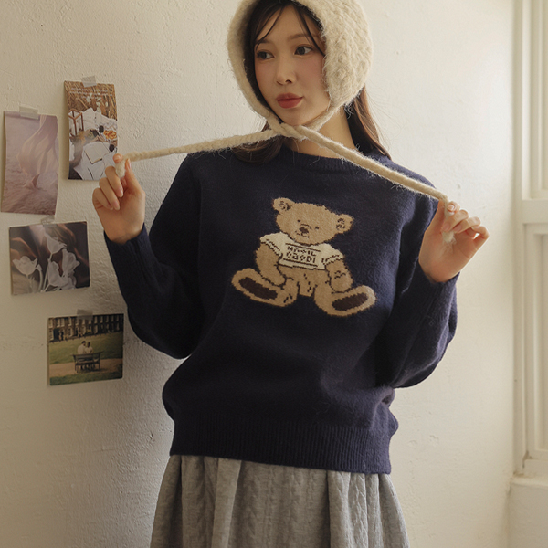 Maternity*Poopoo Bear Round Knit