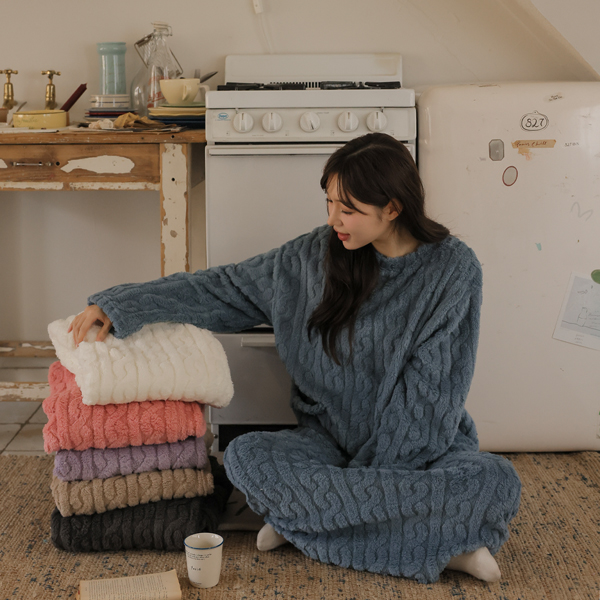 Maternity*Long-length, ultra-fine fiber maternity sleepwear dress