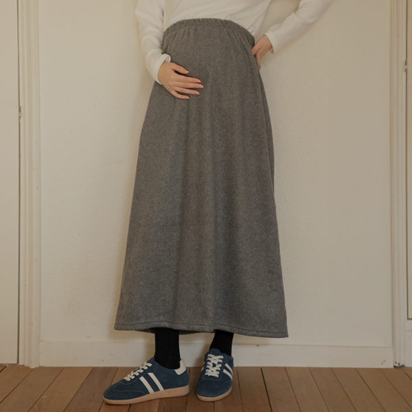 Maternity*Winter Fleece Aline Banding Skirt (Early to Middle Childhood/Newborn Mom)