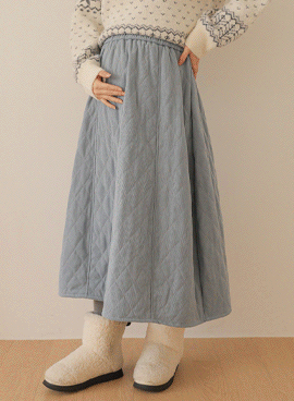 Maternity*Golden Diamond Quilted Banding Skirt (Early to Middle Childhood/Newborn Mom)