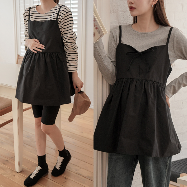 <b>[Matched/Layered Item]</b> [S-made] Maternity*Layered Sleeveless Maternity Blouse