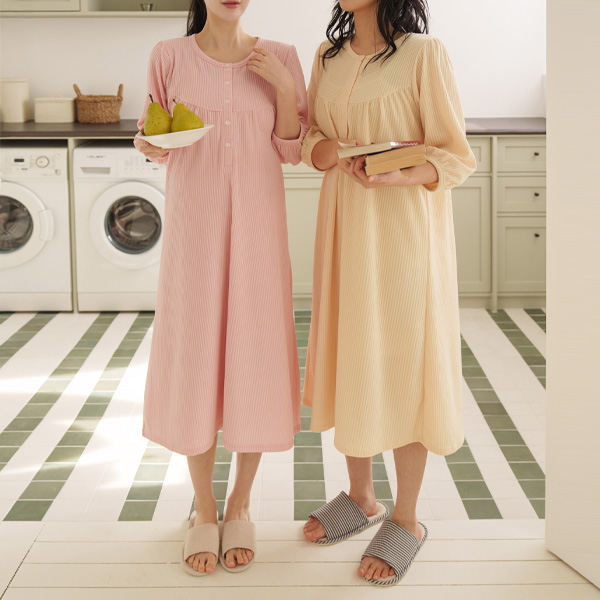 Maternity*Sweet Malanggolji Home Maternity One-Piece (Nursing-Friendly)