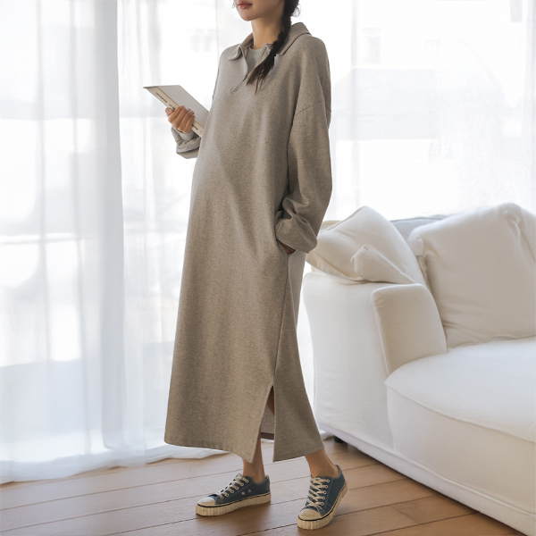 Maternity*Daily Caravan Zip-up Maternity Dress