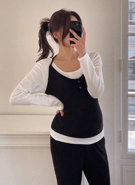 Maternity*Fake Halter Tencel T-shirt