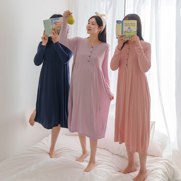 [S-made] Nursing clothes*Char one-piece (select length)