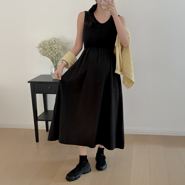 <b>[30,000 units sold ✨/School uniform item]</b> Maternity*Layered pocket nasi maternity dress