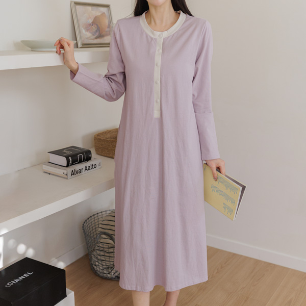 <b>[Organic material/snap button]</b> [Luna Sweet] Nursing clothes*Comfortable organic 10-second nursing dress