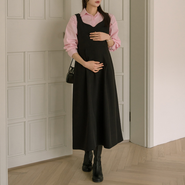 <b>[Opening Special]</b> <b>[Popular Item/Feminine Beauty]</b> [s-made] Maternity* Spring Wave Neck Layered Maternity Dress