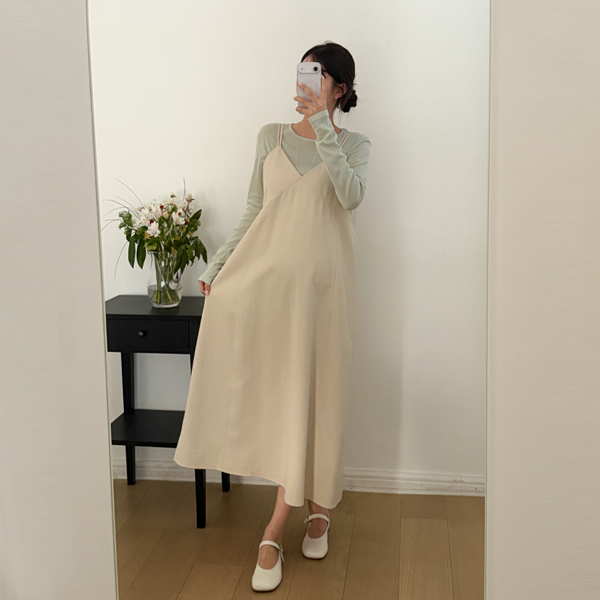 <b>[Opening Special]</b> <b>[Layered/Unconventional]</b> [S-made] Maternity*Coordination Versatile Layered Bustier Maternity Dress