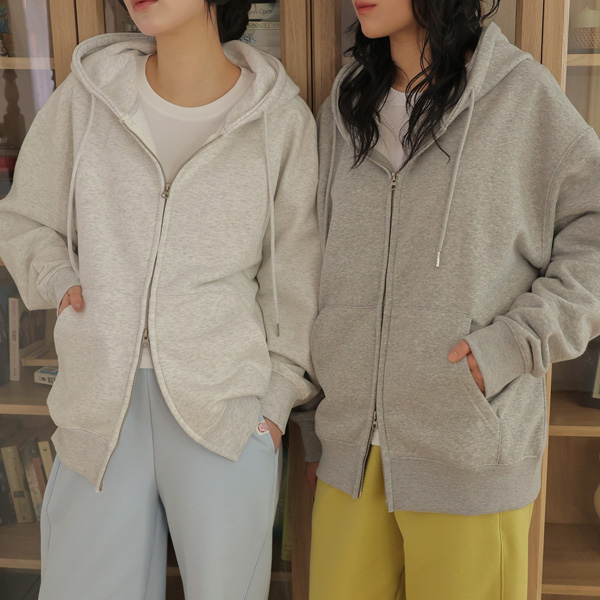 Maternity*CP Solid Hooded Zip-up (M-2XL)