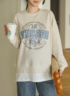 Maternity*Chicago layered sweatshirt
