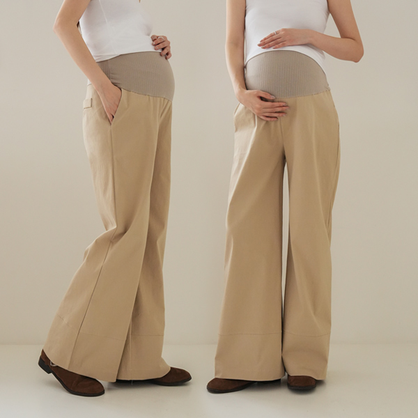 Maternity*Modern Cotton Wide Maternity Pants
