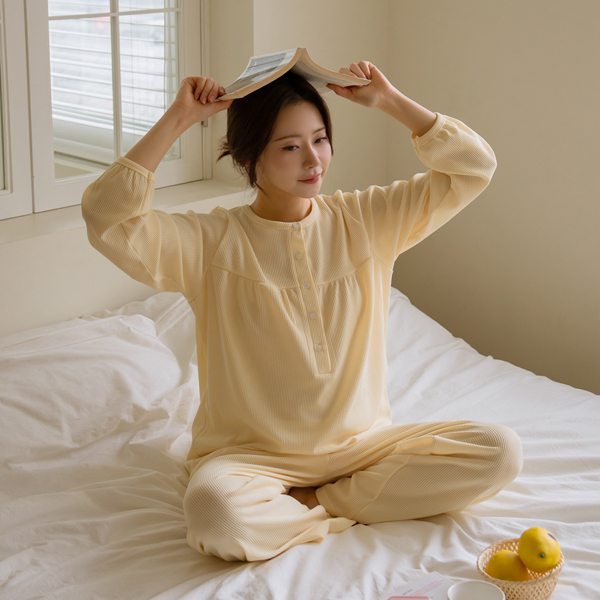 <b>[Wrinkle-free/Tangle tension/Golji spandex/Stopper adjustment/Maternity items/Homewares]</b> [S-made] Nursing clothes *Tangle tension Golji all-day dual-use set (suitable for nursing)