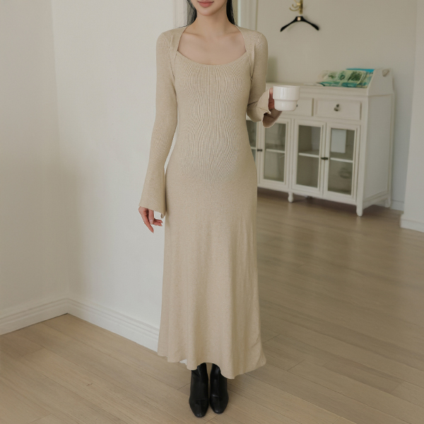 Maternity*Bolero Knit Maxi Maternity Dress