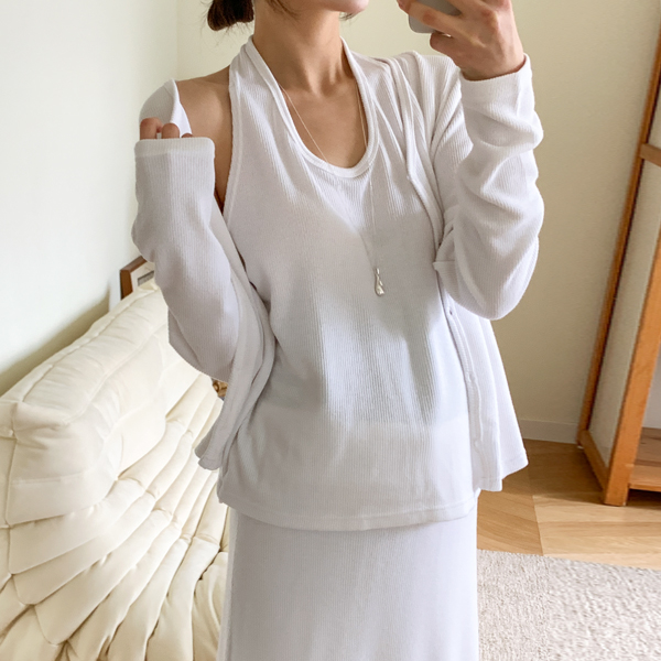 Maternity*Soft Halter Two-Way Cardigan