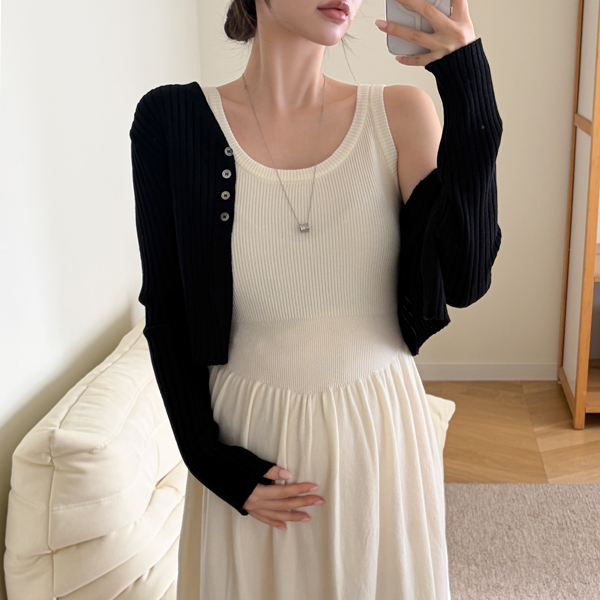 Maternity*Layered Knit Nashi Maternity Dress