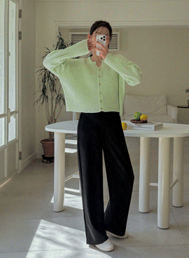 Maternity*Elastic spandex wide high maternity slacks