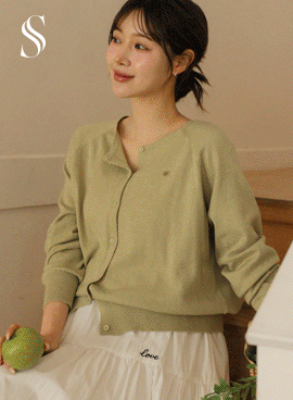 <b>[200% usability/layered/excellent feel]</b> [S-made] Maternity*Shavet pendant round maternity cardigan