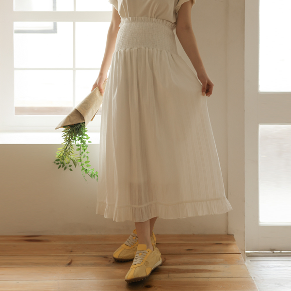 <b>[Opening Special]</b> <b>[Smoke Banding/Good Fit/Race]</b> [S-made] Maternity*Heidi Race Smoke Maternity Skirt