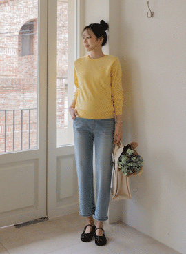 Maternity*Middle-term unification maternity jeans