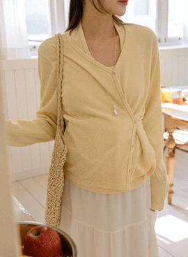 Maternity*Soft Halter Two-Way Cardigan