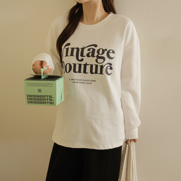 Maternity*Vintage Loose Fit Long-sleeved T-shirt
