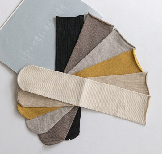 <b>[Special Offer 1+1]</b> Daily Rolling Ribbed Long Socks