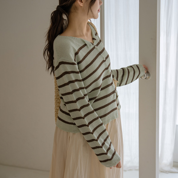 Maternity*Tia Bugle Striped Cardigan