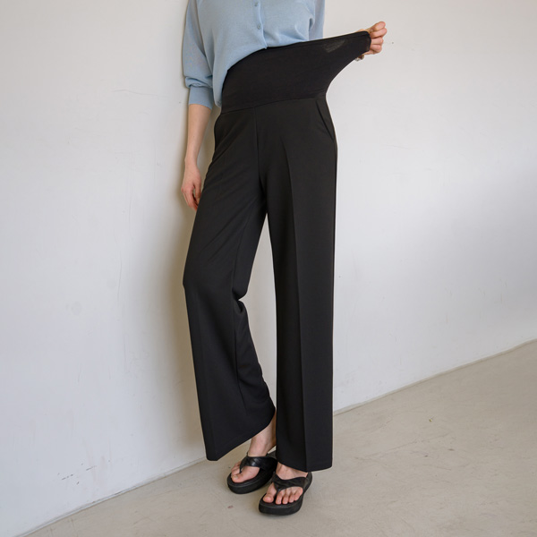 <b>[Opening Special]</b> [S-made] Maternity* Double Cheese Wide Light Maternity Pants