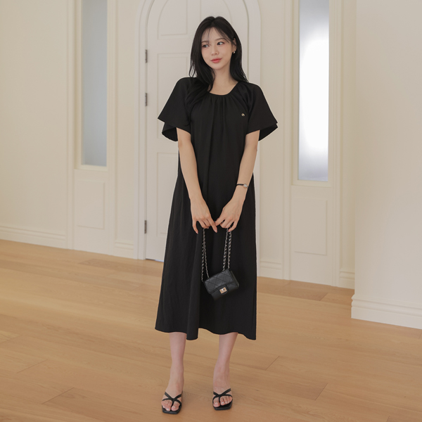 [S-made]Maternity*Pendant Flare Sleeves Maternity Dress