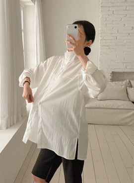 Maternity*Div Basrak High-Neck Two-Way Shirt