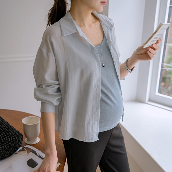 Maternity*Candy Loose Fit Shirt (Sleeveless Set)