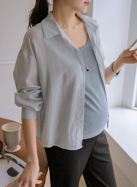 Maternity*Candy Loose Fit Shirt (Sleeveless Set)