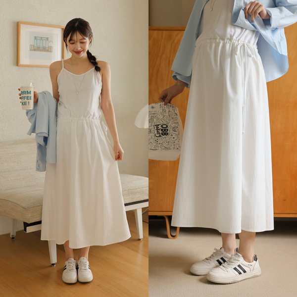 Maternity*String Layered Sleeveless Maternity Dress