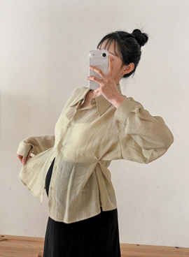 Maternity*Light Side Button Adjustment Shirt