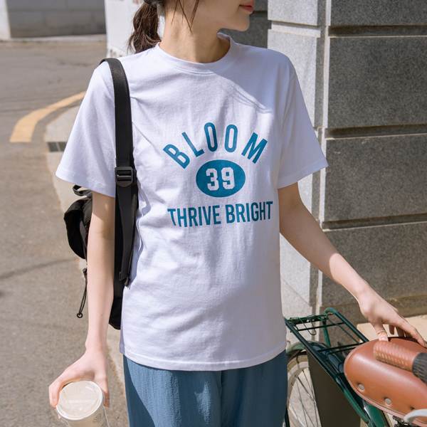 Maternity*Bloom Lettering Short Sleeves T-shirt