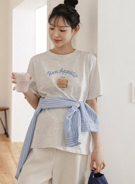 Maternity*Bon Appetit Toast Short Sleeves T-shirt
