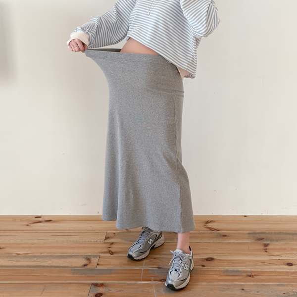 Maternity*Line Ribbed Skirt