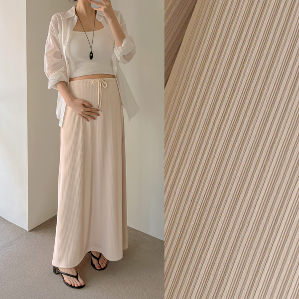 Maternity*Moreline Ribbed Maxi Skirt (Early to Mid-Pregnancy / New Moms)