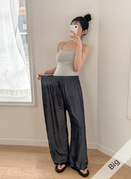 <b>[2 Sizes/Cool Material💙]</b> Maternity* Flowy Rayon Denim Maternity Pants (2 Sizes)