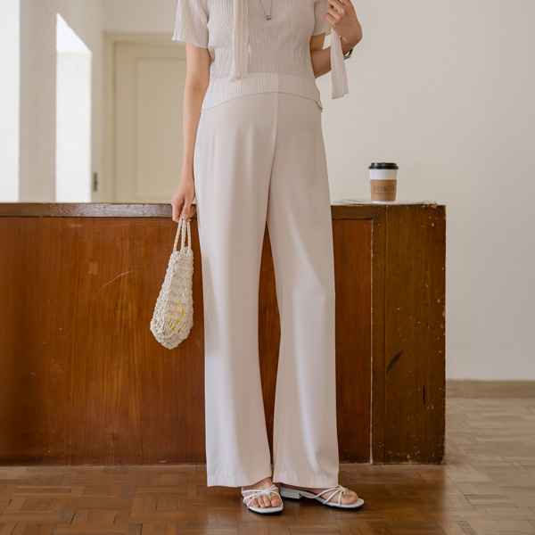 <b>[Opening Special]</b> [S-made] Maternity*Wrinkle-Free Char Silket Elastic Waist Maternity Pants