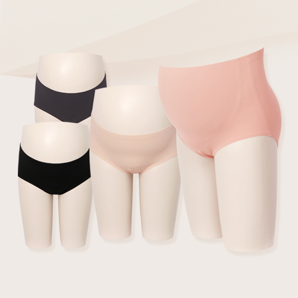 <b>[Free Shipping / Over 20,000 Sold 🏆 / 3-Piece Special]</b> [Sugar Plum] Flexible Seamless / 3-Piece Maternity Panty Set